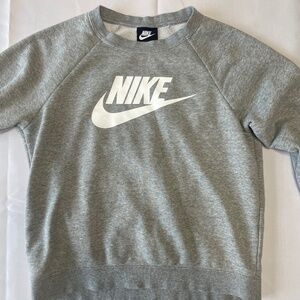 Nike Men’s Heather Grey Crew Pull‑Over Sweatshirt - S